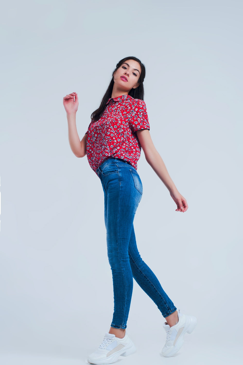 Mid Wash skinny Jeans