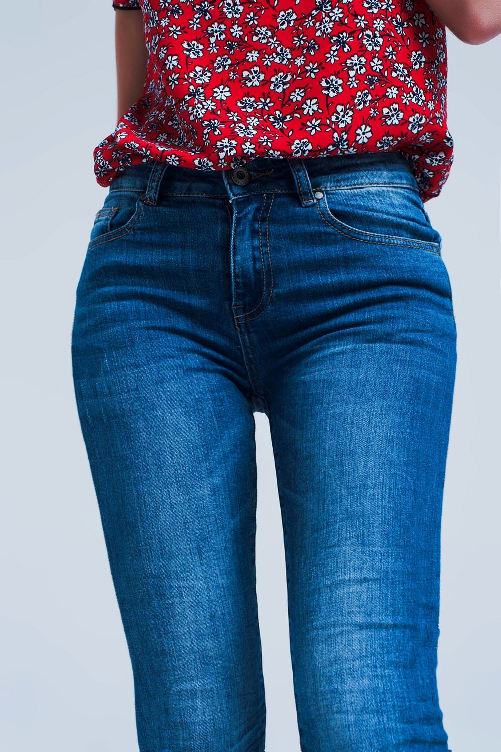 Mid Wash skinny Jeans