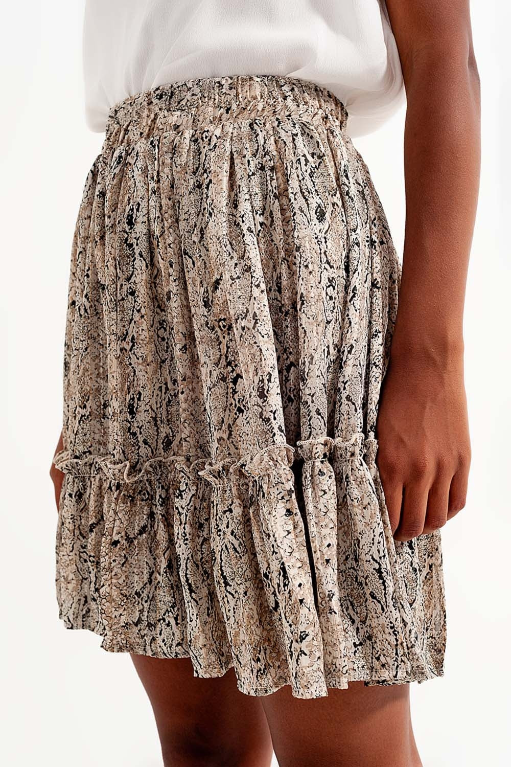 Minirok met slangenprint