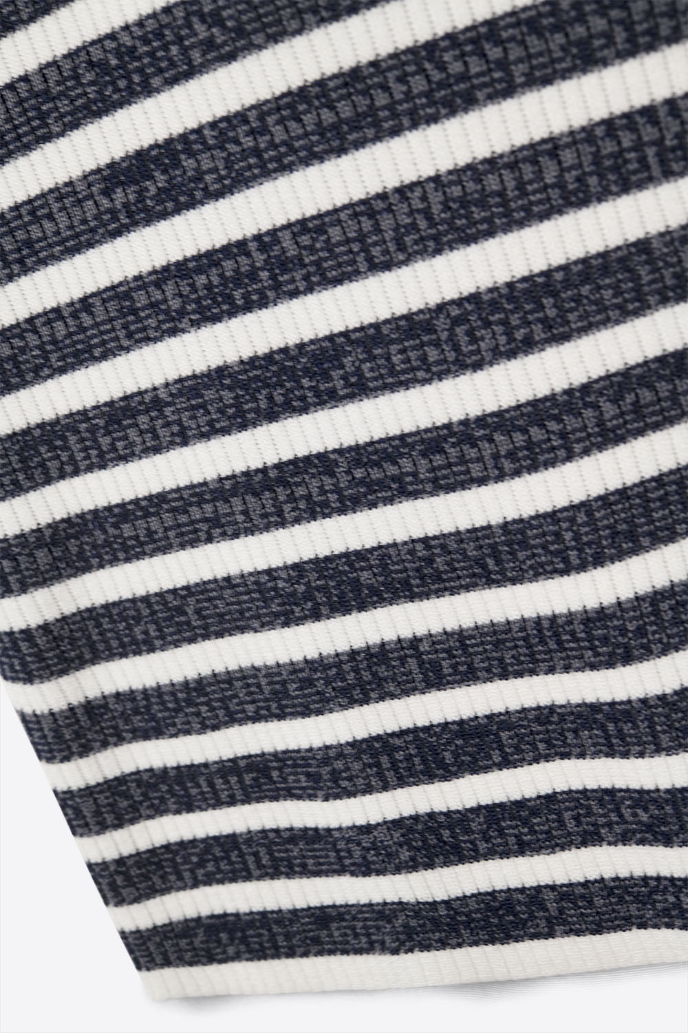 Navy top with white stripes and straps