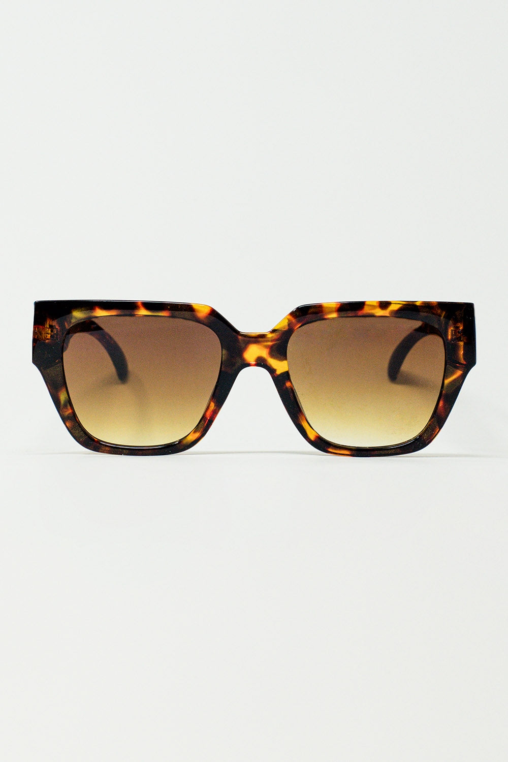 Q2 Oversized Cat Eye Sunglasses in brown Vintage