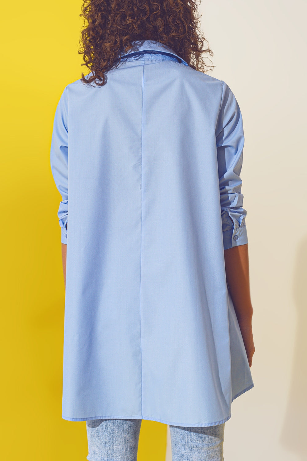 Oversized shirt in light blue