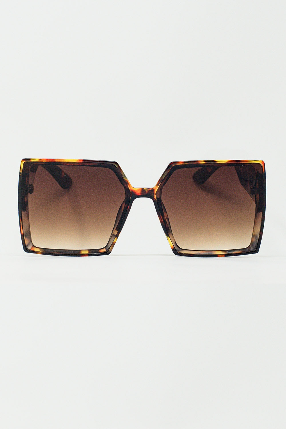 Q2 Oversized Square Sunglasses In brown