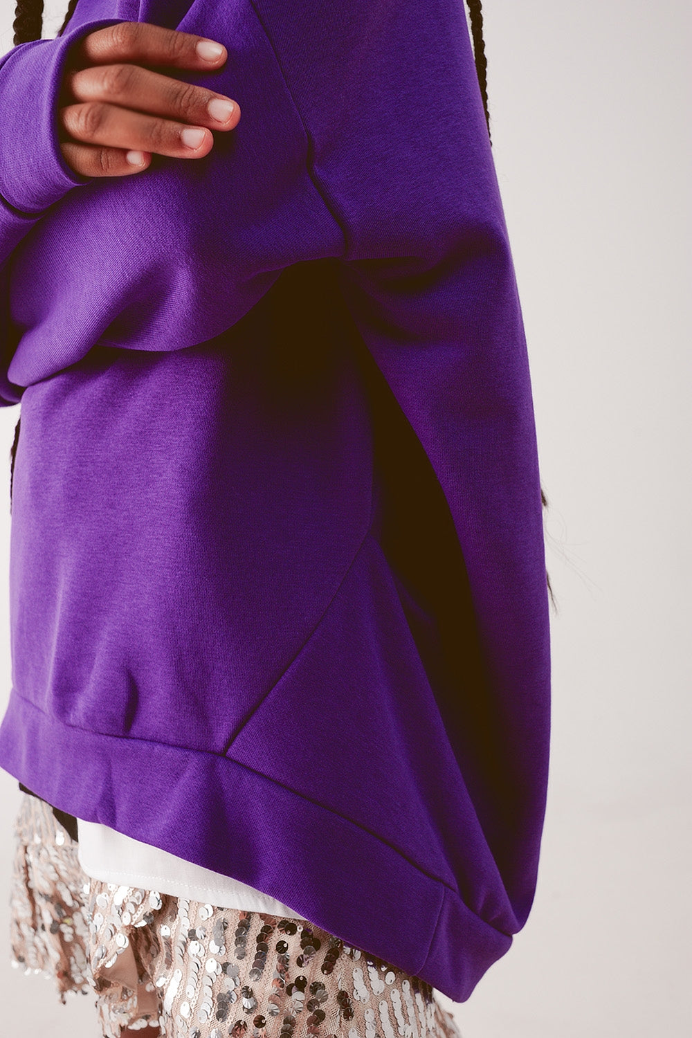 Oversized sweatshirt in purple