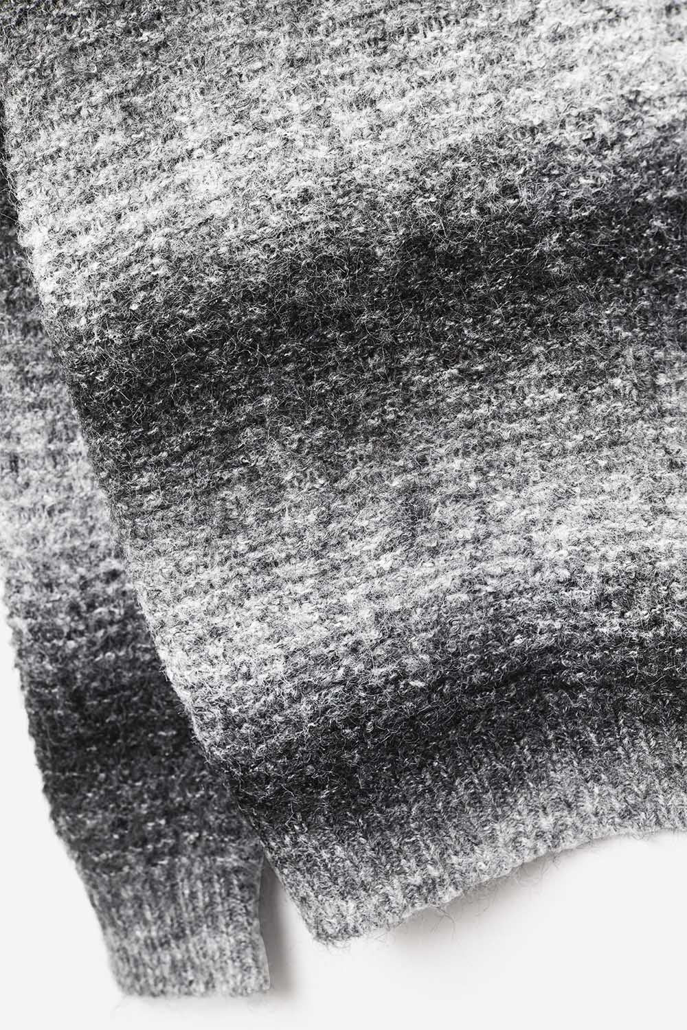 Oversized Turtleneck Comfy Sweater in Black and White