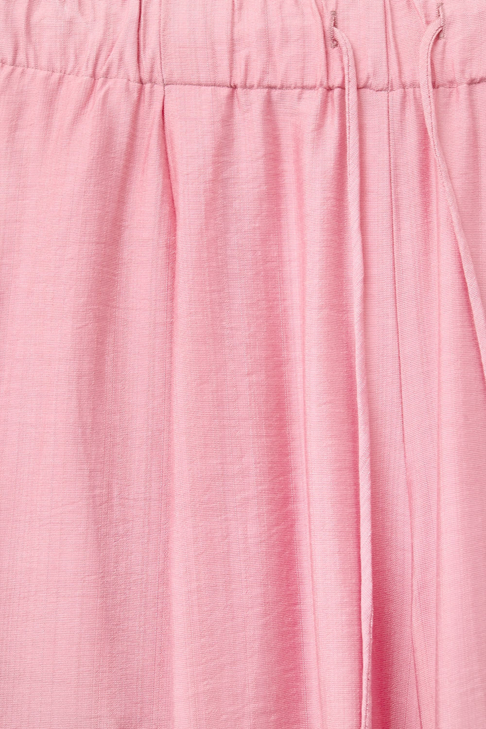 Roze broek met wijde pijpen in lichte viscose stof