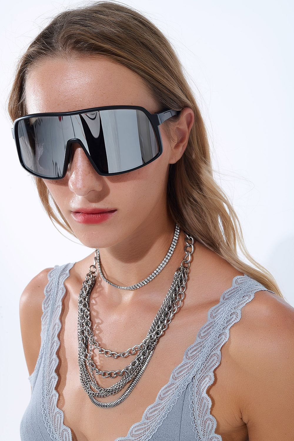 Gepolariseerde sportzonnebril in grijs