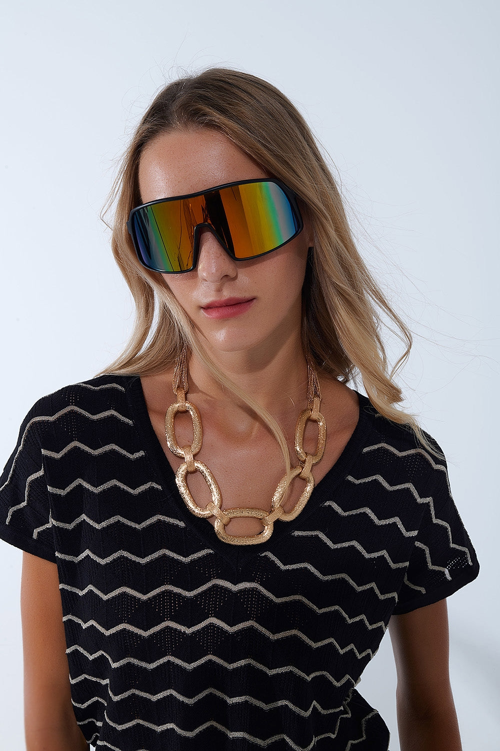 Óculos de sol desportivos polarizados multicoloridos