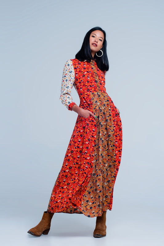 Q2 Red floral dress