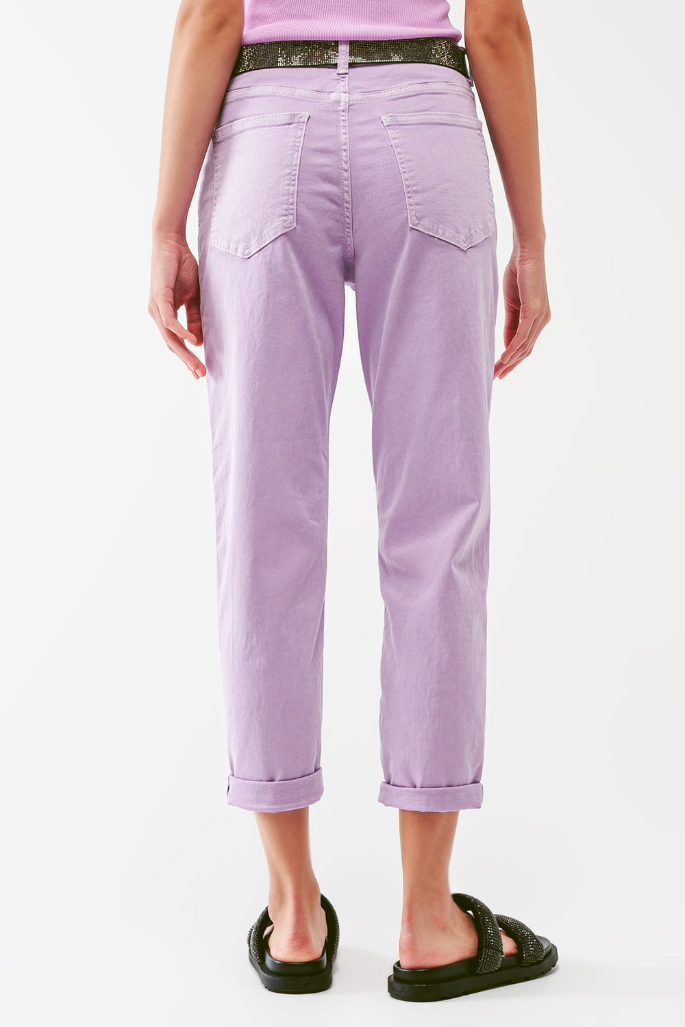 Relaxed Basic Jeans in Purple