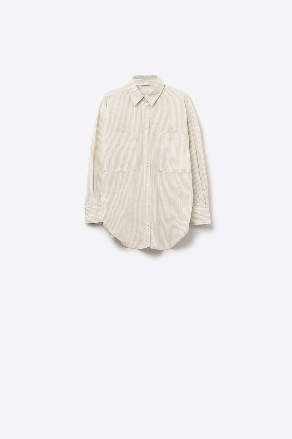 Relaxed Stripe Shirt With Oversized Chest Pockets