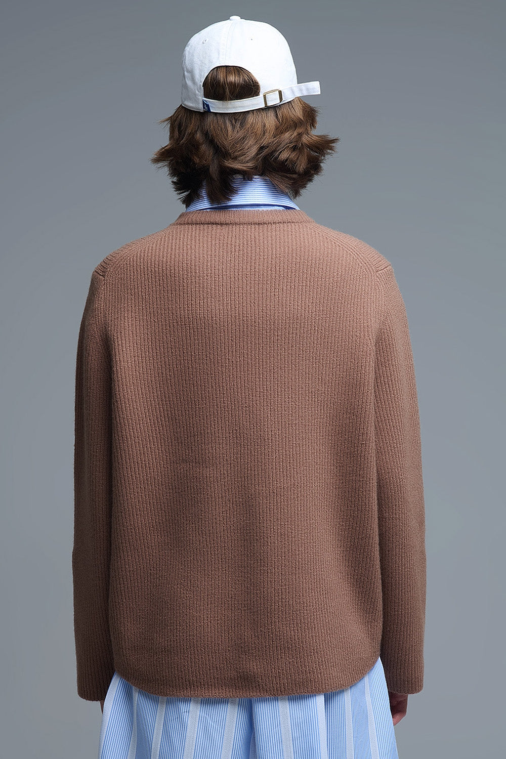 Ribbed Comfy Knit Sweater in Camel