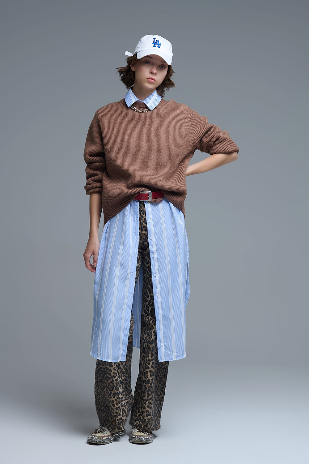 Ribbed Comfy Knit Sweater in Camel