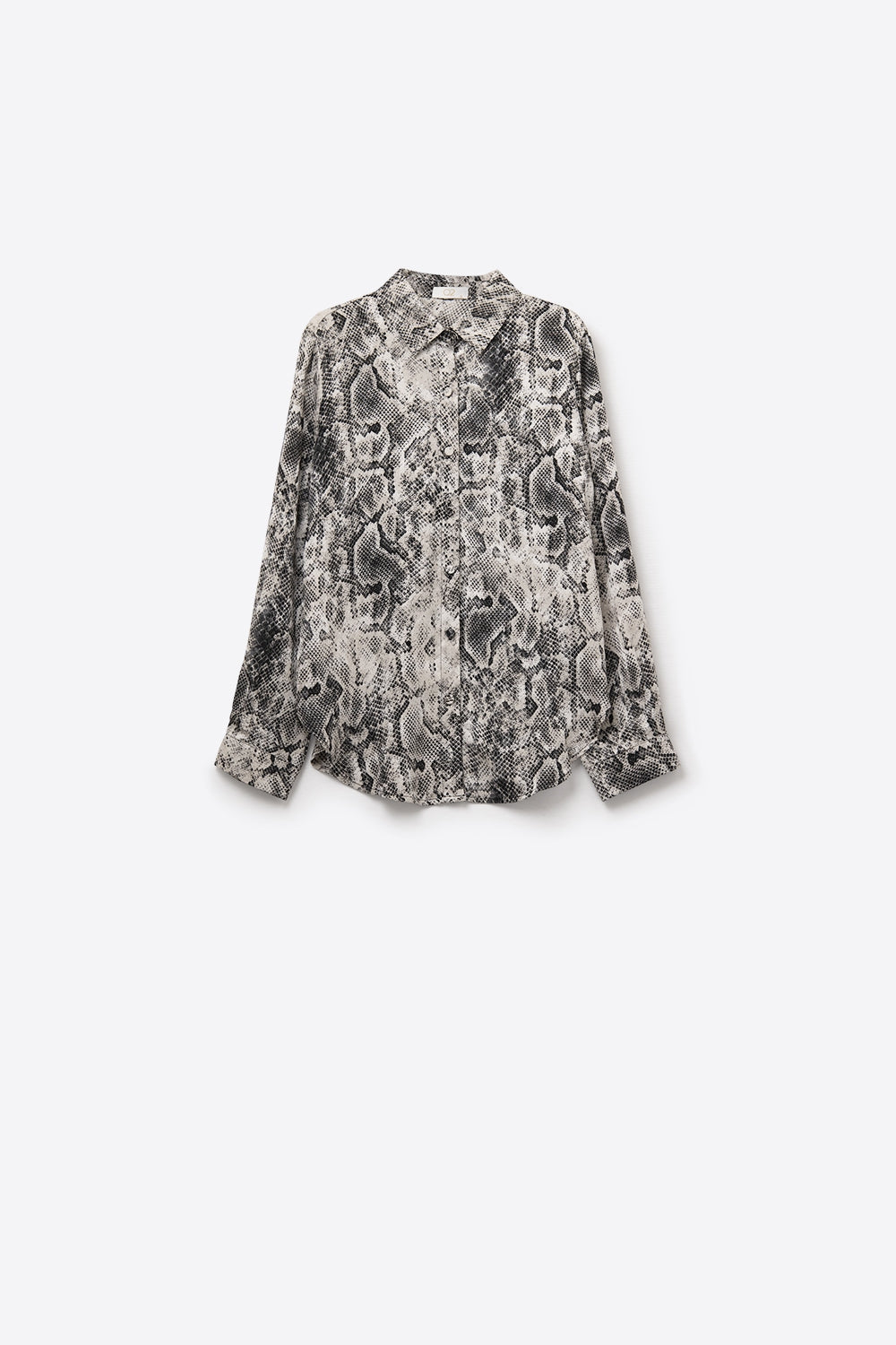 Snake Print Relaxed Shirt in Grey