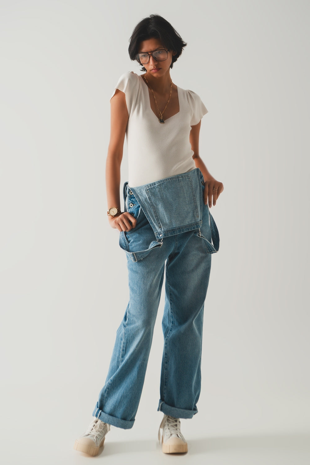 square neck puff sleeve sweater in cream