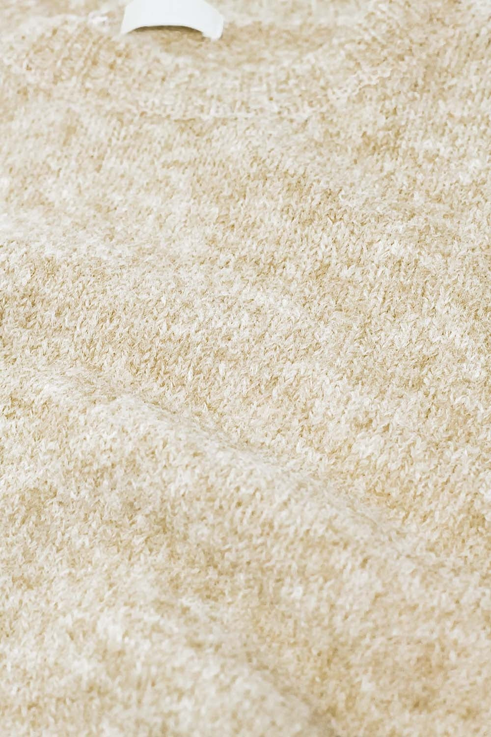 standaard pasvorm zachte gebreide trui in beige