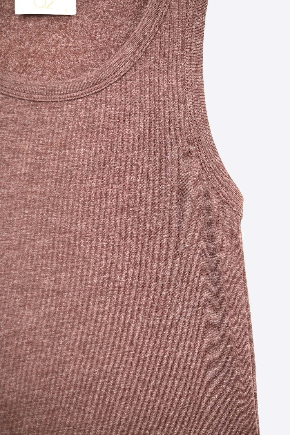 Super Soft Knitted Basic Tank in Chocolate Brown