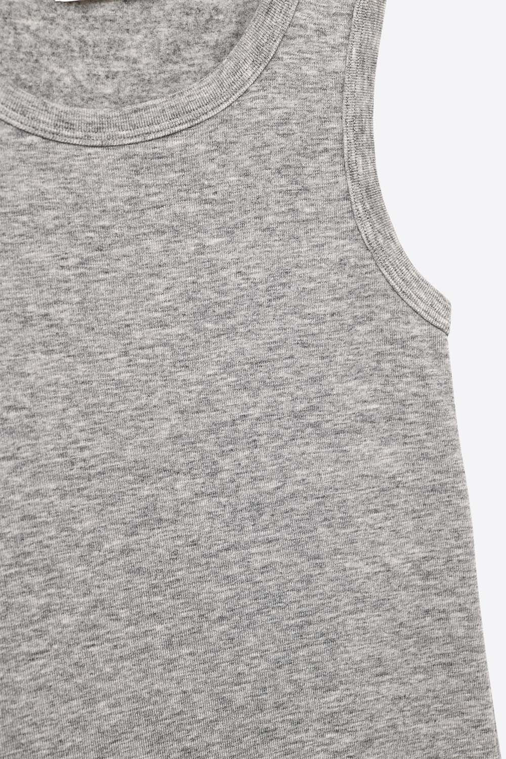 Super Soft Knitted Basic Tank in Grey