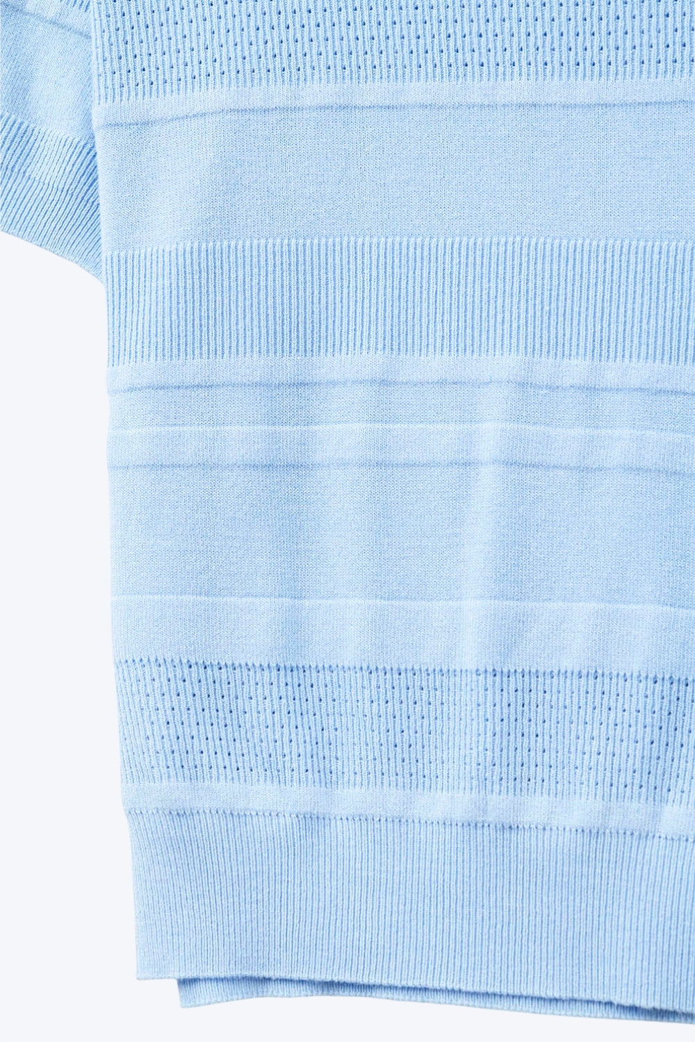 Textured Stripe Knit Sweater in Blue
