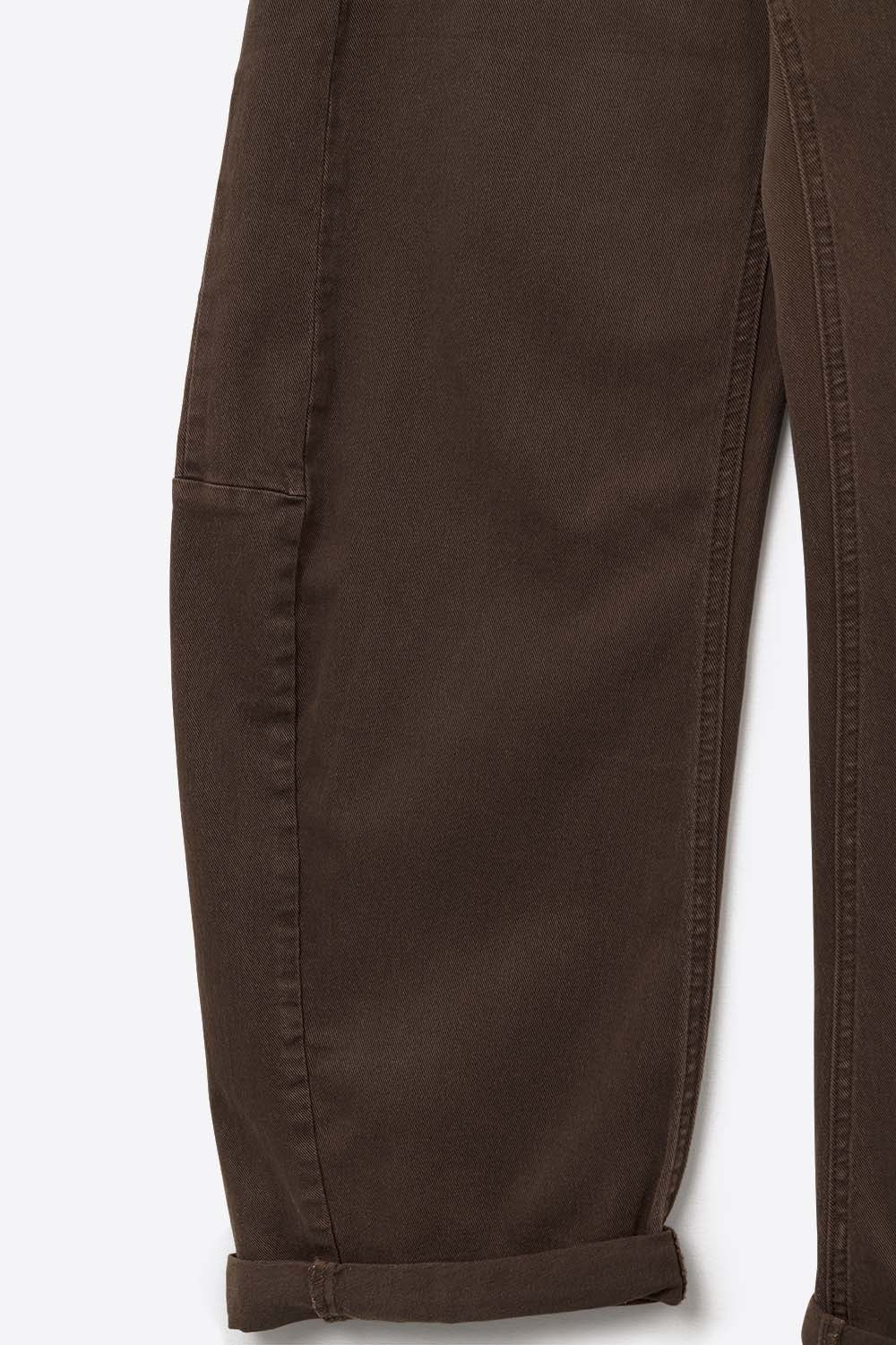 Trendy brown Barrel Balloon Jeans with Pockets