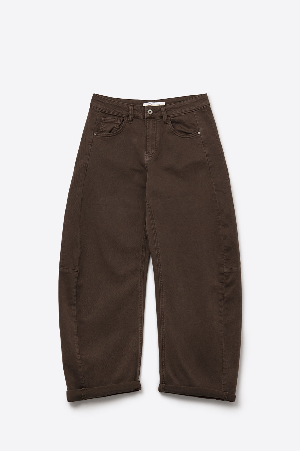 Trendy brown Barrel Balloon Jeans with Pockets