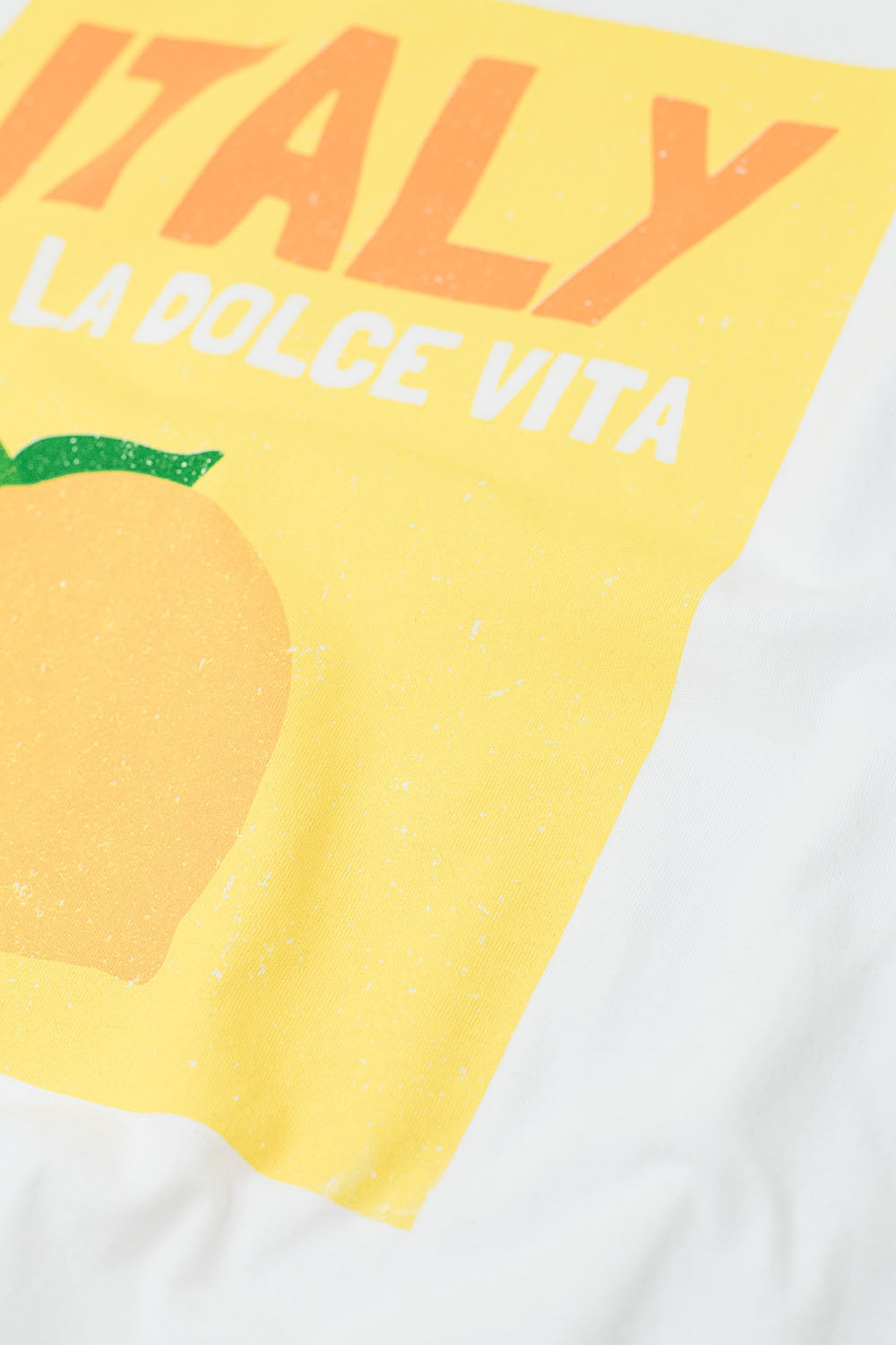 T-Shirt Dolce Vita Itália Branca com Estampado Gráfico Limão