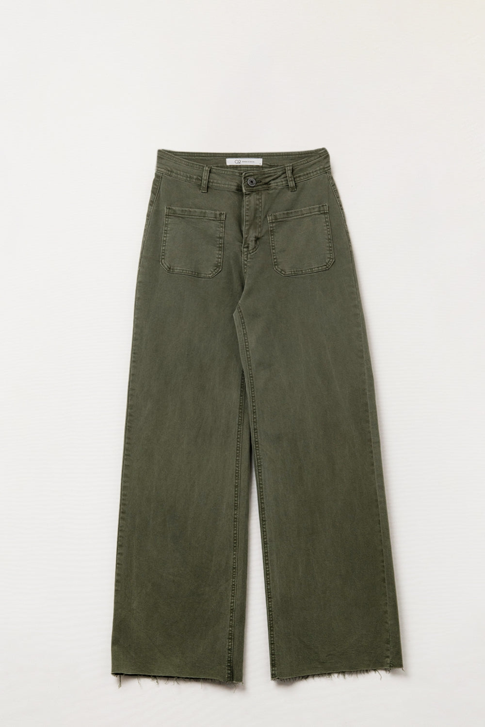 wide leg pants with front pockets in Khaki